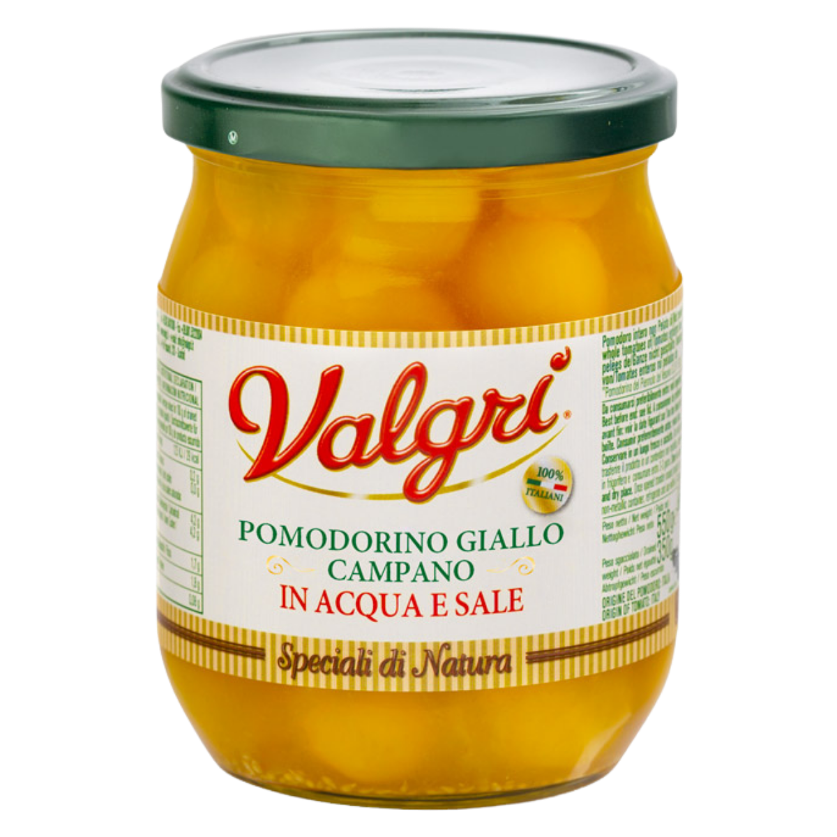 Whole Yellow Cherry Tomatoes from Campania in Brine - Valgri