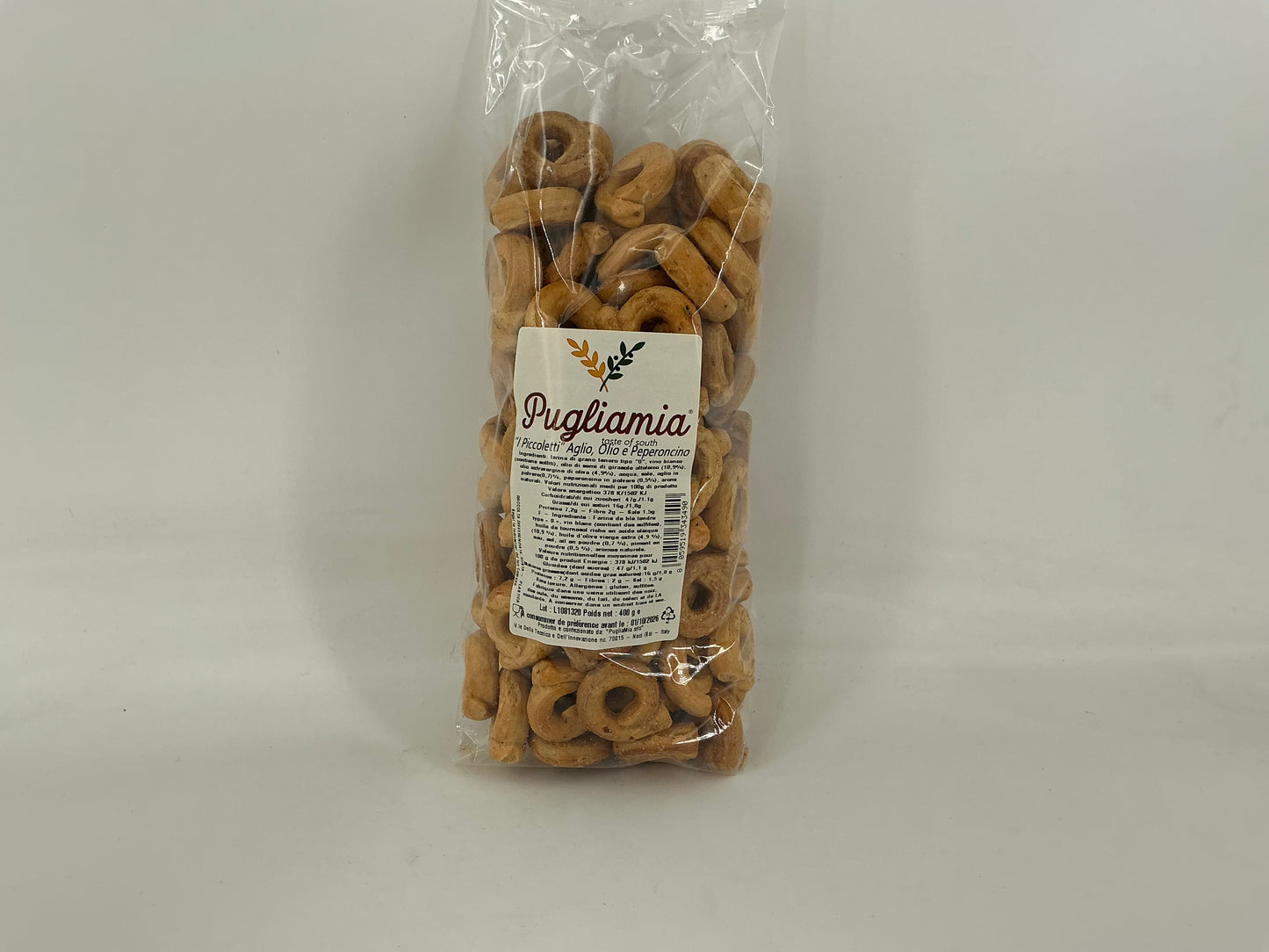 Tarallini garlic/oils/chili peppers - Pugliamia