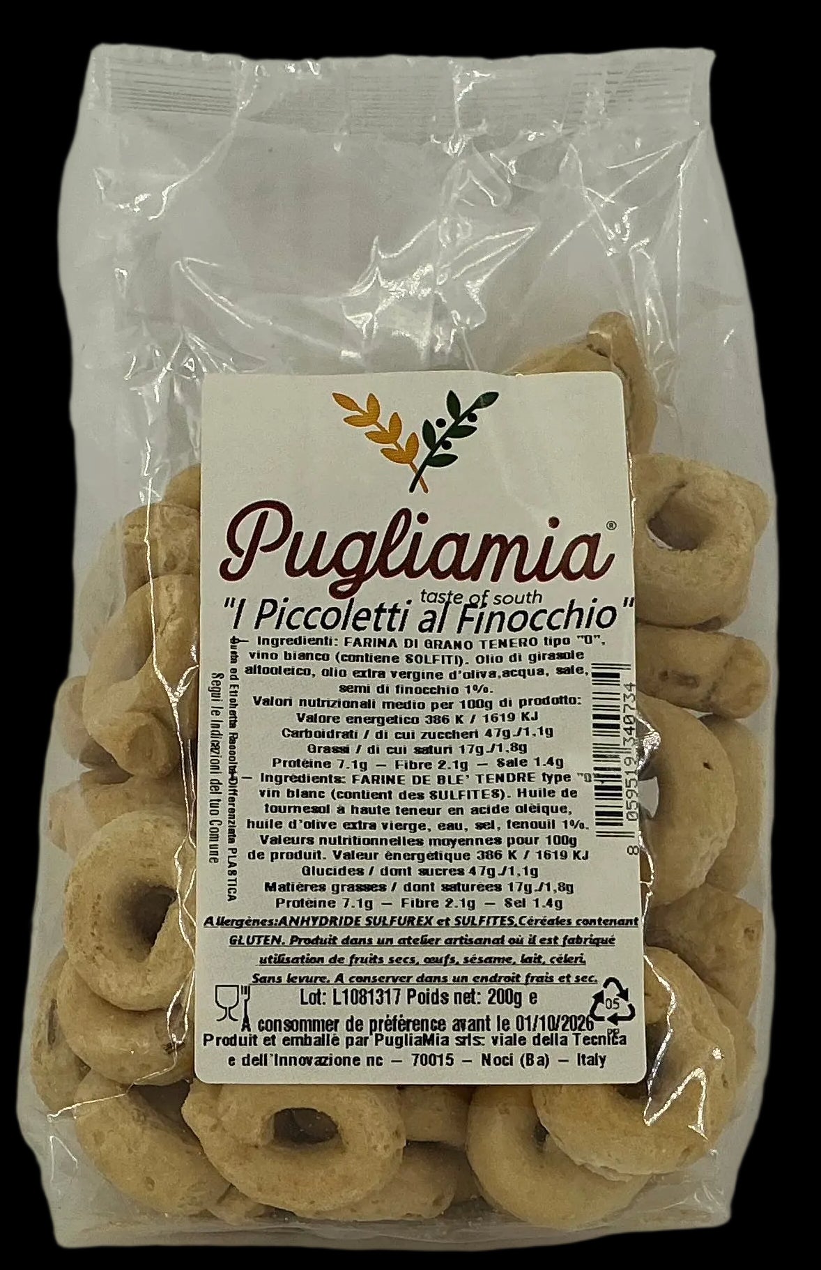 Tarallini  fennel - Pugliamia