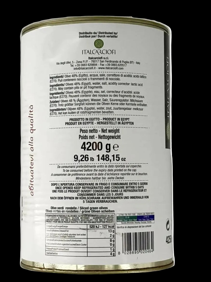 Sliced green olive 4.2L